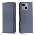 Litchi Texture Pure Color Flip Leather Phone Case, For iPhone 15 Plus, For iPhone 15