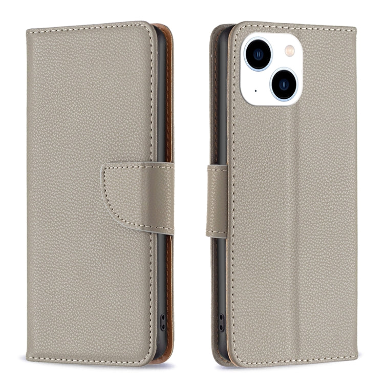 Litchi Texture Pure Color Flip Leather Phone Case, For iPhone 15 Plus, For iPhone 15