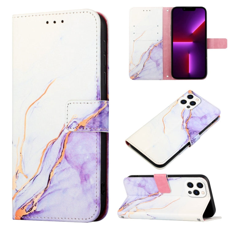 เคสโทรศัพท์หนังพับลายหินอ่อน PT003 สำหรับ iPhone 15 Pro Max, iPhone 15 Pro, iPhone 15 Plus, iPhone 15, iPod Touch 7 / 6 / 5