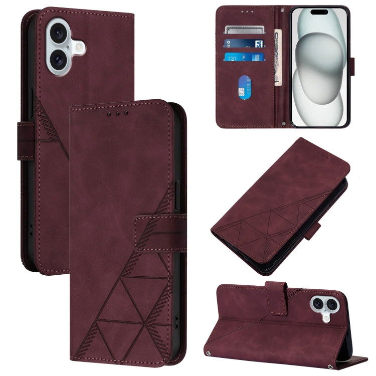 เคสโทรศัพท์หนังพับลาย 3D แบบ Crossbody สำหรับ iPhone 16e / 17e, iPhone 17 Pro Max, iPhone 17 Pro, iPhone 17, iPhone Air, iPhone 16 Pro Max, iPhone 16 Pro, iPhone 16 Plus