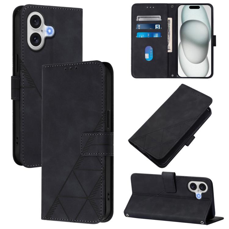 เคสโทรศัพท์หนังพับลาย 3D แบบ Crossbody สำหรับ iPhone 16e / 17e, iPhone 17 Pro Max, iPhone 17 Pro, iPhone 17, iPhone Air, iPhone 16 Pro Max, iPhone 16 Pro, iPhone 16 Plus
