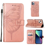 เคสโทรศัพท์หนังปั๊มลายผีเสื้อ สำหรับ iPhone 16 Pro, สำหรับ iPhone 16 Plus, สำหรับ iPhone 16, สำหรับ iPhone 15 Pro Max, สำหรับ iPhone 15 Pro, สำหรับ iPhone 15 Plus