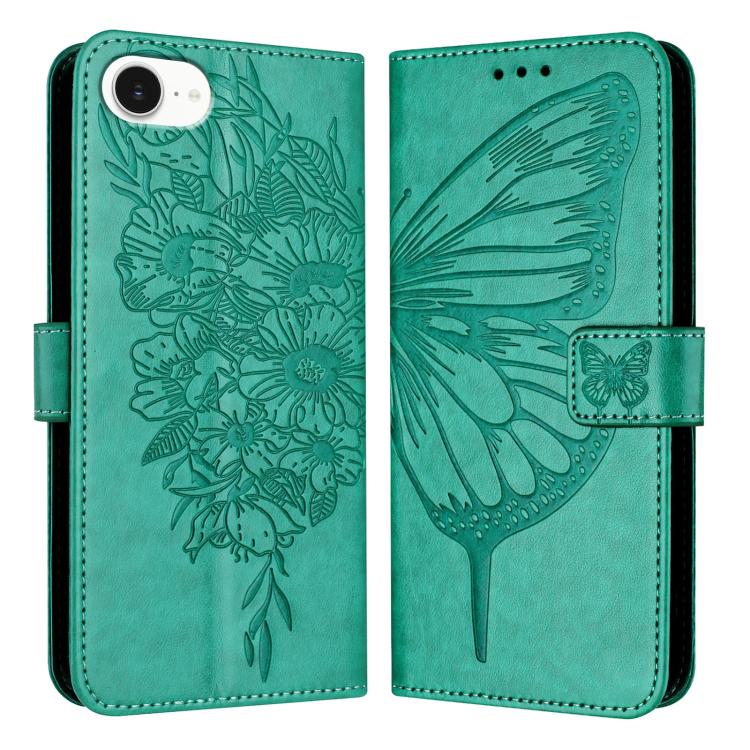 เคสโทรศัพท์หนังลายนูนรูปผีเสื้อ สำหรับ iPhone 17e / 16e, iPhone 17 Pro Max, iPhone 17 Pro, iPhone 17, iPhone Air, iPhone 16 Pro Max