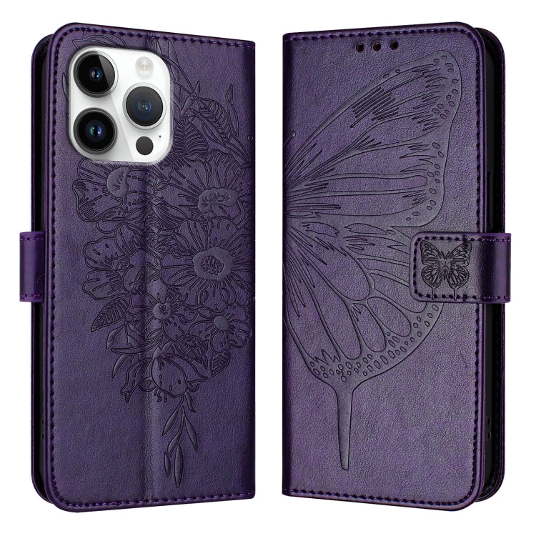 เคสโทรศัพท์หนังลายนูนรูปผีเสื้อ สำหรับ iPhone 17e / 16e, iPhone 17 Pro Max, iPhone 17 Pro, iPhone 17, iPhone Air, iPhone 16 Pro Max
