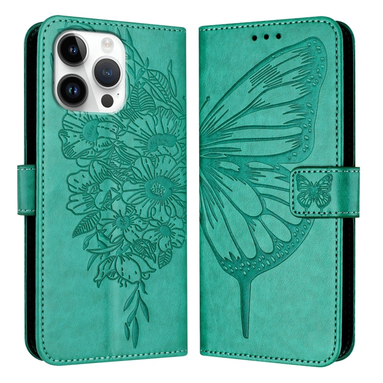 เคสโทรศัพท์หนังลายนูนรูปผีเสื้อ สำหรับ iPhone 17e / 16e, iPhone 17 Pro Max, iPhone 17 Pro, iPhone 17, iPhone Air, iPhone 16 Pro Max