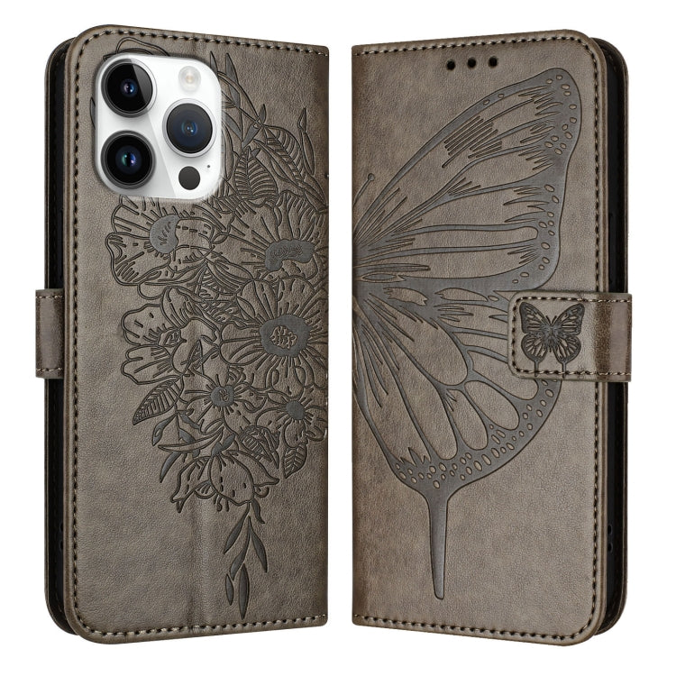 เคสโทรศัพท์หนังลายนูนรูปผีเสื้อ สำหรับ iPhone 17e / 16e, iPhone 17 Pro Max, iPhone 17 Pro, iPhone 17, iPhone Air, iPhone 16 Pro Max