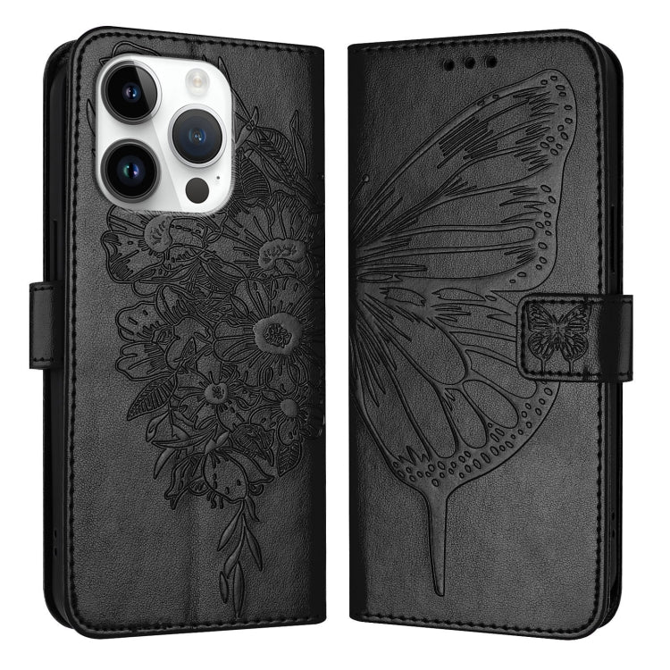 เคสโทรศัพท์หนังปั๊มลายผีเสื้อ สำหรับ iPhone 16 Pro, สำหรับ iPhone 16 Plus, สำหรับ iPhone 16, สำหรับ iPhone 15 Pro Max, สำหรับ iPhone 15 Pro, สำหรับ iPhone 15 Plus