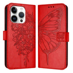 เคสโทรศัพท์หนังปั๊มลายผีเสื้อ สำหรับ iPhone 16 Pro, สำหรับ iPhone 16 Plus, สำหรับ iPhone 16, สำหรับ iPhone 15 Pro Max, สำหรับ iPhone 15 Pro, สำหรับ iPhone 15 Plus