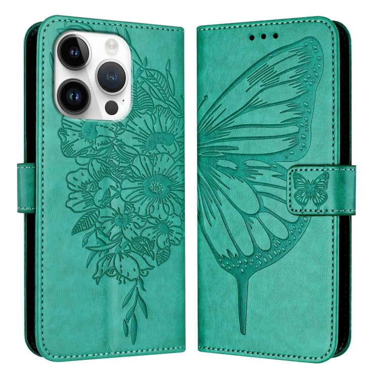 เคสโทรศัพท์หนังปั๊มลายผีเสื้อ สำหรับ iPhone 16 Pro, สำหรับ iPhone 16 Plus, สำหรับ iPhone 16, สำหรับ iPhone 15 Pro Max, สำหรับ iPhone 15 Pro, สำหรับ iPhone 15 Plus