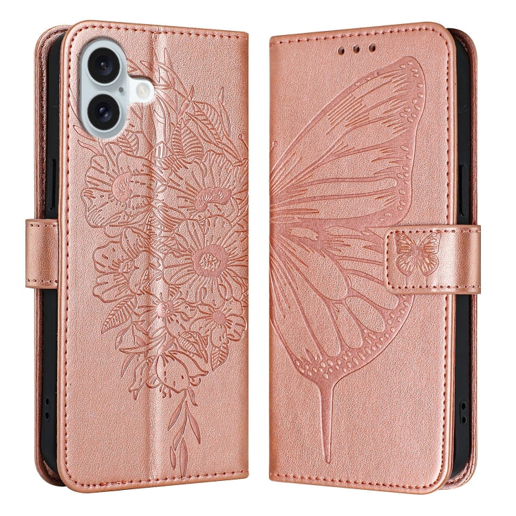 เคสโทรศัพท์หนังปั๊มลายผีเสื้อ สำหรับ iPhone 16 Pro, สำหรับ iPhone 16 Plus, สำหรับ iPhone 16, สำหรับ iPhone 15 Pro Max, สำหรับ iPhone 15 Pro, สำหรับ iPhone 15 Plus