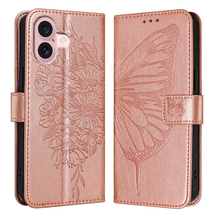เคสโทรศัพท์หนังปั๊มลายผีเสื้อ สำหรับ iPhone 16 Pro, สำหรับ iPhone 16 Plus, สำหรับ iPhone 16, สำหรับ iPhone 15 Pro Max, สำหรับ iPhone 15 Pro, สำหรับ iPhone 15 Plus