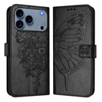 เคสโทรศัพท์หนังลายนูนรูปผีเสื้อ สำหรับ iPhone 17e / 16e, iPhone 17 Pro Max, iPhone 17 Pro, iPhone 17, iPhone Air, iPhone 16 Pro Max