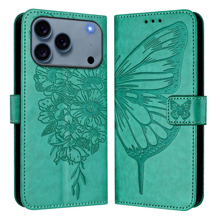 เคสโทรศัพท์หนังลายนูนรูปผีเสื้อ สำหรับ iPhone 17e / 16e, iPhone 17 Pro Max, iPhone 17 Pro, iPhone 17, iPhone Air, iPhone 16 Pro Max