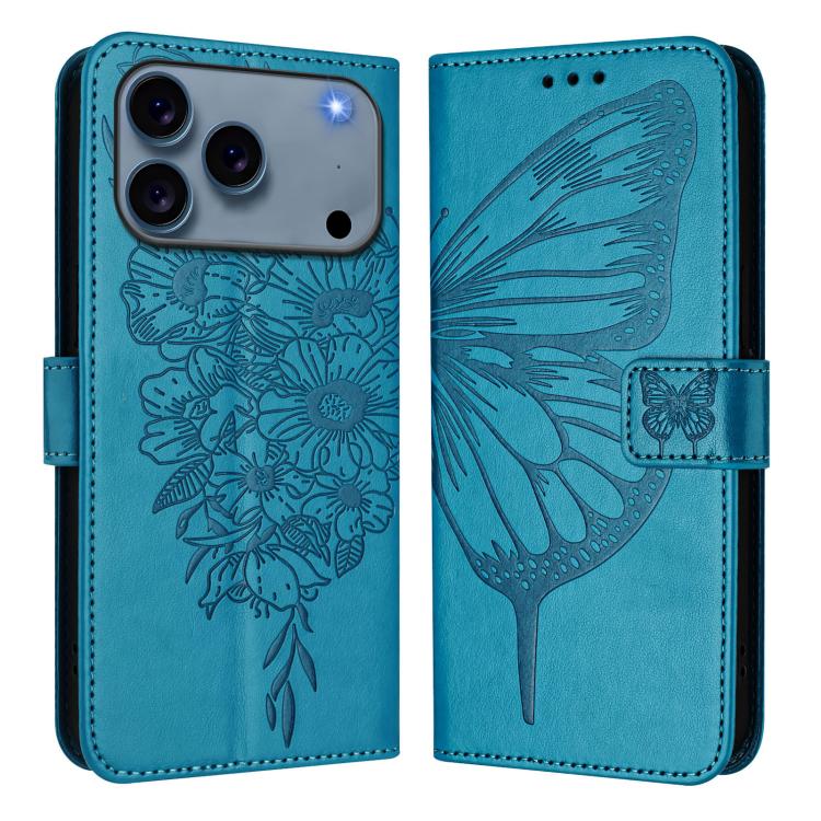 เคสโทรศัพท์หนังลายนูนรูปผีเสื้อ สำหรับ iPhone 17e / 16e, iPhone 17 Pro Max, iPhone 17 Pro, iPhone 17, iPhone Air, iPhone 16 Pro Max