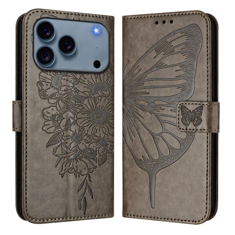 เคสโทรศัพท์หนังลายนูนรูปผีเสื้อ สำหรับ iPhone 17e / 16e, iPhone 17 Pro Max, iPhone 17 Pro, iPhone 17, iPhone Air, iPhone 16 Pro Max