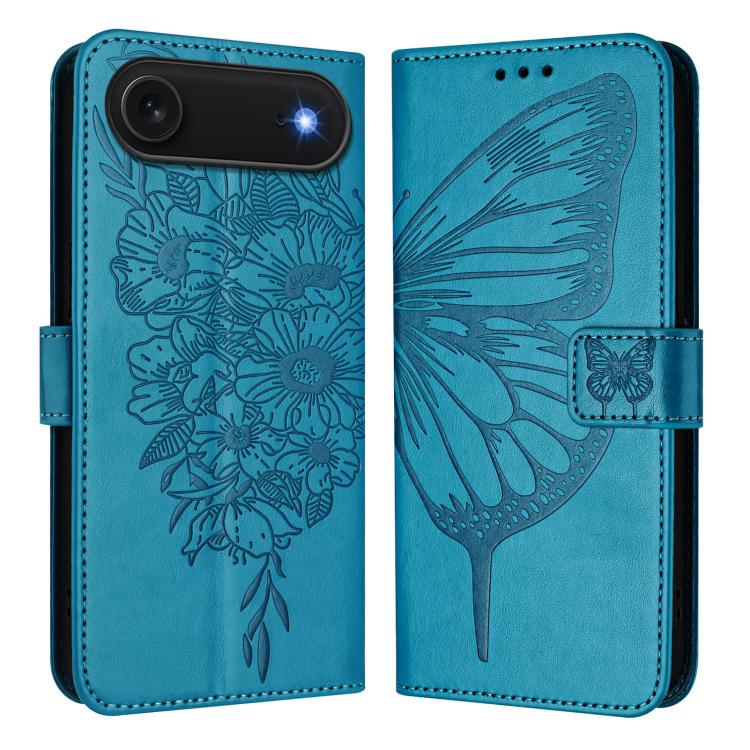 เคสโทรศัพท์หนังลายนูนรูปผีเสื้อ สำหรับ iPhone 17e / 16e, iPhone 17 Pro Max, iPhone 17 Pro, iPhone 17, iPhone Air, iPhone 16 Pro Max