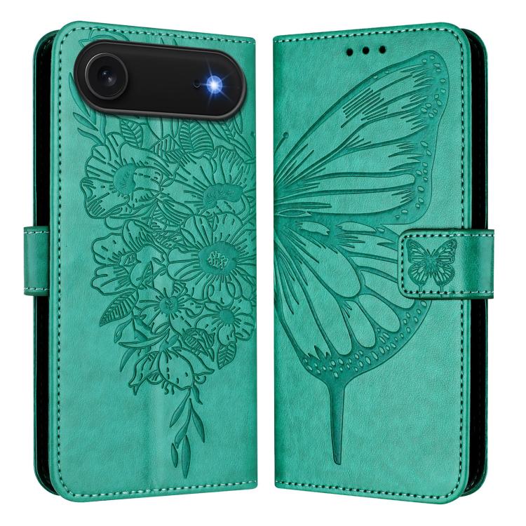 เคสโทรศัพท์หนังลายนูนรูปผีเสื้อ สำหรับ iPhone 17e / 16e, iPhone 17 Pro Max, iPhone 17 Pro, iPhone 17, iPhone Air, iPhone 16 Pro Max