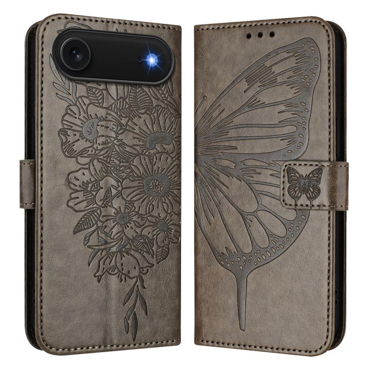 เคสโทรศัพท์หนังลายนูนรูปผีเสื้อ สำหรับ iPhone 17e / 16e, iPhone 17 Pro Max, iPhone 17 Pro, iPhone 17, iPhone Air, iPhone 16 Pro Max