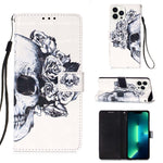 เคสโทรศัพท์หนังพับแนวนอนลายภาพวาด 3 มิติ สำหรับ iPhone 16 Pro, สำหรับ iPhone 16 Plus, สำหรับ iPhone 16, สำหรับ iPhone 15 Pro Max, สำหรับ iPhone 15 Pro, สำหรับ iPhone 15 Plus