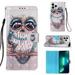 เคสโทรศัพท์หนังพับแนวนอนลายภาพวาด 3 มิติ สำหรับ iPhone 16 Pro, สำหรับ iPhone 16 Plus, สำหรับ iPhone 16, สำหรับ iPhone 15 Pro Max, สำหรับ iPhone 15 Pro, สำหรับ iPhone 15 Plus
