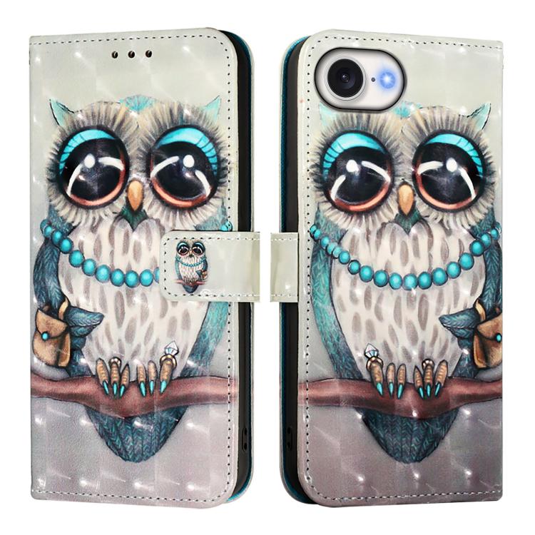 เคสโทรศัพท์หนังพับแนวนอนลายภาพวาด 3 มิติ สำหรับ iPhone 17e / 16e, สำหรับ iPhone 17 Pro Max, สำหรับ iPhone 17 Pro, สำหรับ iPhone 17, สำหรับ iPhone Air, สำหรับ iPhone 16 Pro Max
