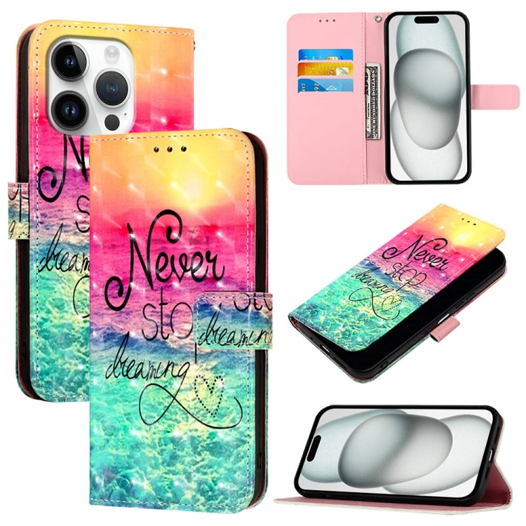 เคสโทรศัพท์หนังพับแนวนอนลายภาพวาด 3 มิติ สำหรับ iPhone 16 Pro, สำหรับ iPhone 16 Plus, สำหรับ iPhone 16, สำหรับ iPhone 15 Pro Max, สำหรับ iPhone 15 Pro, สำหรับ iPhone 15 Plus
