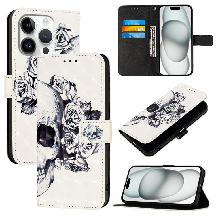 เคสโทรศัพท์หนังพับแนวนอนลายภาพวาด 3 มิติ สำหรับ iPhone 16 Pro, สำหรับ iPhone 16 Plus, สำหรับ iPhone 16, สำหรับ iPhone 15 Pro Max, สำหรับ iPhone 15 Pro, สำหรับ iPhone 15 Plus