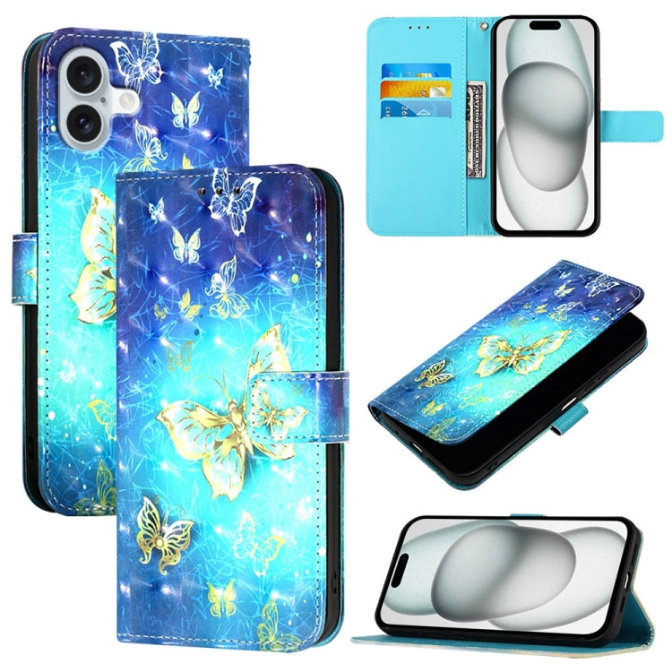 เคสโทรศัพท์หนังพับแนวนอนลายภาพวาด 3 มิติ สำหรับ iPhone 16 Pro, สำหรับ iPhone 16 Plus, สำหรับ iPhone 16, สำหรับ iPhone 15 Pro Max, สำหรับ iPhone 15 Pro, สำหรับ iPhone 15 Plus