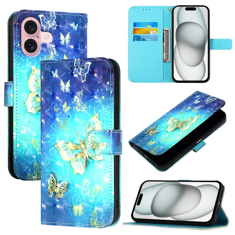 เคสโทรศัพท์หนังพับแนวนอนลายภาพวาด 3 มิติ สำหรับ iPhone 16 Pro, สำหรับ iPhone 16 Plus, สำหรับ iPhone 16, สำหรับ iPhone 15 Pro Max, สำหรับ iPhone 15 Pro, สำหรับ iPhone 15 Plus