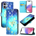 เคสโทรศัพท์หนังพับแนวนอนลายภาพวาด 3 มิติ สำหรับ iPhone 17e / 16e, สำหรับ iPhone 17 Pro Max, สำหรับ iPhone 17 Pro, สำหรับ iPhone 17, สำหรับ iPhone Air, สำหรับ iPhone 16 Pro Max