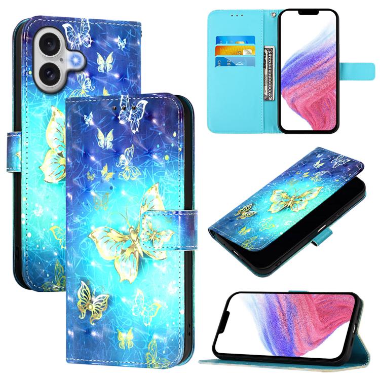 เคสโทรศัพท์หนังพับแนวนอนลายภาพวาด 3 มิติ สำหรับ iPhone 17e / 16e, สำหรับ iPhone 17 Pro Max, สำหรับ iPhone 17 Pro, สำหรับ iPhone 17, สำหรับ iPhone Air, สำหรับ iPhone 16 Pro Max
