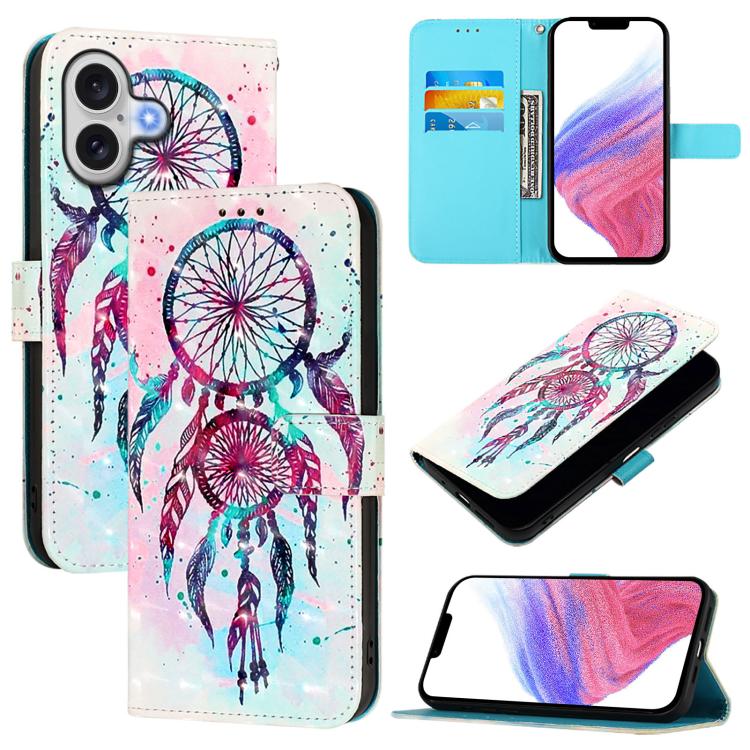 เคสโทรศัพท์หนังพับแนวนอนลายภาพวาด 3 มิติ สำหรับ iPhone 17e / 16e, สำหรับ iPhone 17 Pro Max, สำหรับ iPhone 17 Pro, สำหรับ iPhone 17, สำหรับ iPhone Air, สำหรับ iPhone 16 Pro Max