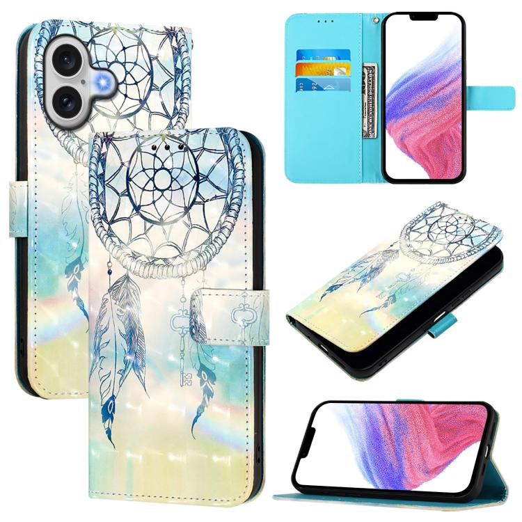 เคสโทรศัพท์หนังพับแนวนอนลายภาพวาด 3 มิติ สำหรับ iPhone 17e / 16e, สำหรับ iPhone 17 Pro Max, สำหรับ iPhone 17 Pro, สำหรับ iPhone 17, สำหรับ iPhone Air, สำหรับ iPhone 16 Pro Max