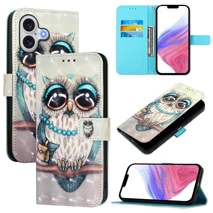 เคสโทรศัพท์หนังพับแนวนอนลายภาพวาด 3 มิติ สำหรับ iPhone 17e / 16e, สำหรับ iPhone 17 Pro Max, สำหรับ iPhone 17 Pro, สำหรับ iPhone 17, สำหรับ iPhone Air, สำหรับ iPhone 16 Pro Max