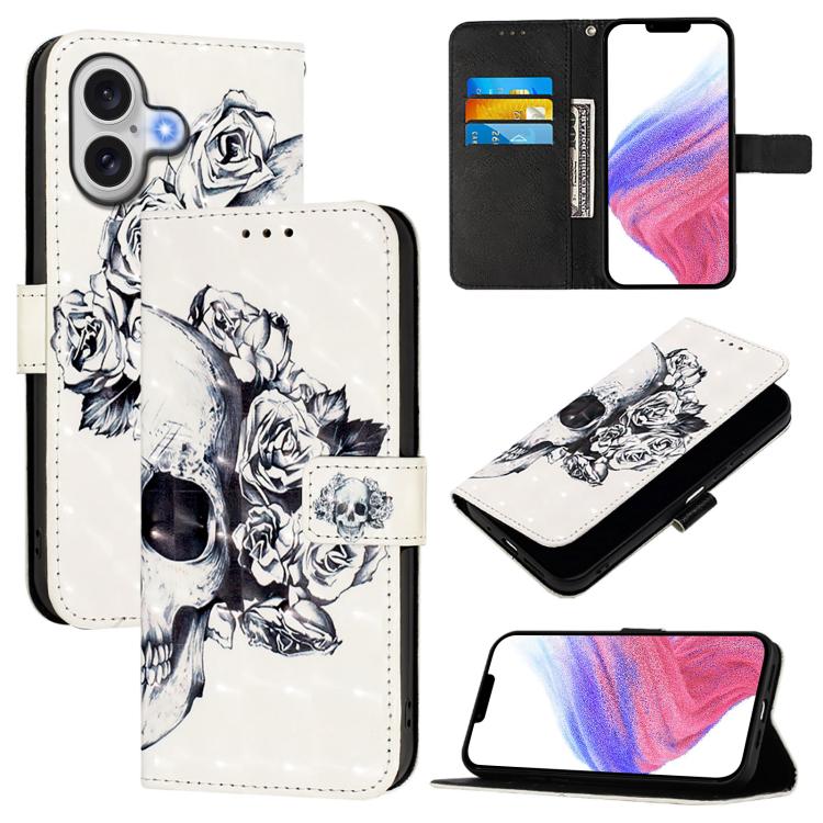 เคสโทรศัพท์หนังพับแนวนอนลายภาพวาด 3 มิติ สำหรับ iPhone 17e / 16e, สำหรับ iPhone 17 Pro Max, สำหรับ iPhone 17 Pro, สำหรับ iPhone 17, สำหรับ iPhone Air, สำหรับ iPhone 16 Pro Max