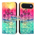 เคสโทรศัพท์หนังพับแนวนอนลายภาพวาด 3 มิติ สำหรับ iPhone 17e / 16e, สำหรับ iPhone 17 Pro Max, สำหรับ iPhone 17 Pro, สำหรับ iPhone 17, สำหรับ iPhone Air, สำหรับ iPhone 16 Pro Max
