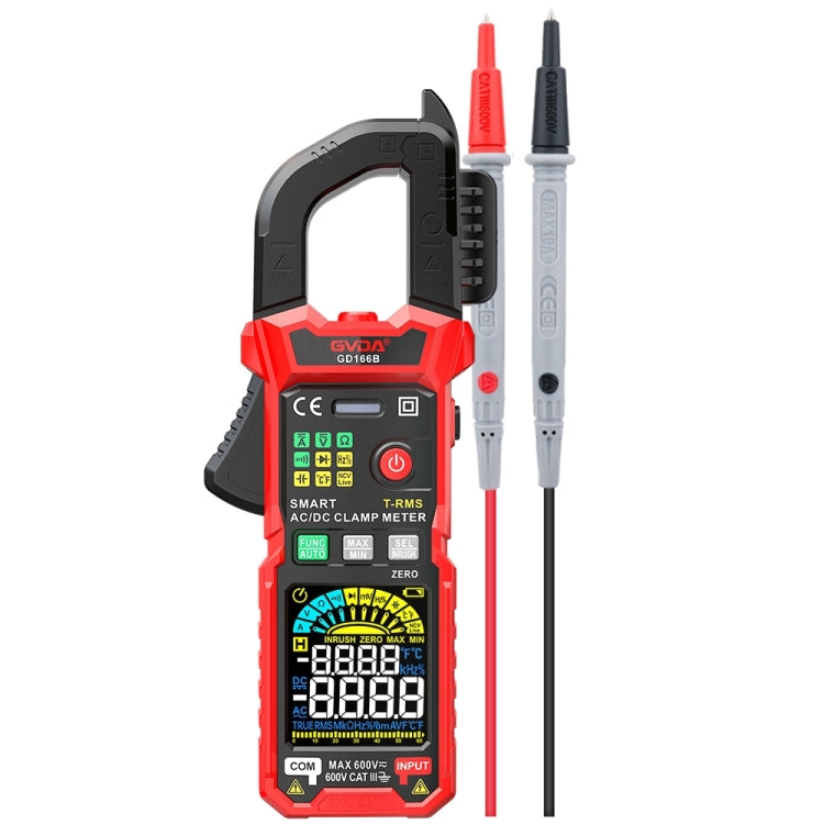 มัลติมิเตอร์ดิจิทัลแบบหนีบ GVDA GD166B รองรับ DC, GD166B