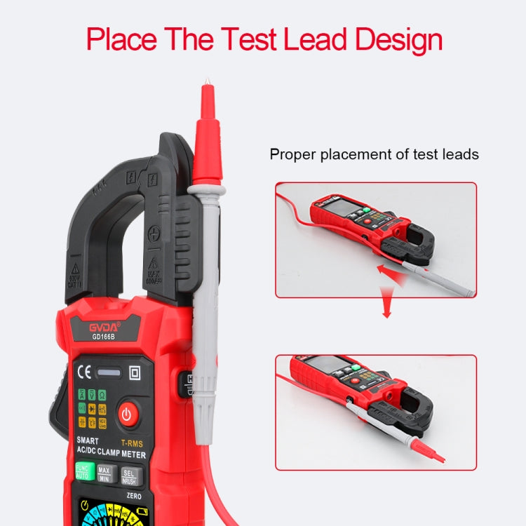 มัลติมิเตอร์ดิจิทัลแบบหนีบ GVDA GD166B รองรับ DC, GD166B