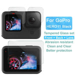 ฟิล์มกระจกนิรภัย imak สำหรับหน้าจอหลัง + หน้าจอหน้า + เลนส์กล้องหลัง สำหรับ GoPro HERO11 Black