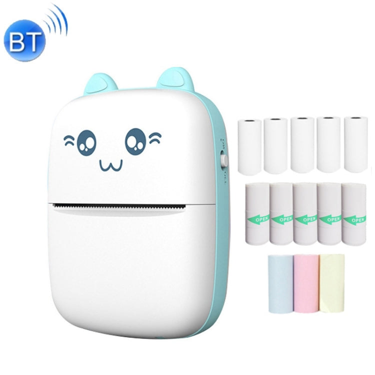 เครื่องพิมพ์ความร้อนไร้สายบลูทูธขนาดเล็ก C9 พร้อมกระดาษม้วน 1 ม้วน, พร้อมกระดาษ 5 แผ่น, พร้อมกระดาษ 10 แผ่น, พร้อมกระดาษสติกเกอร์ 5 แผ่น, พร้อมกระดาษ 5 แผ่นและสติกเกอร์ 5 แผ่น, พร้อมกระดาษ 5 แผ่น สติกเกอร์ 5 แผ่น และกระดาษสี 3 แผ่น