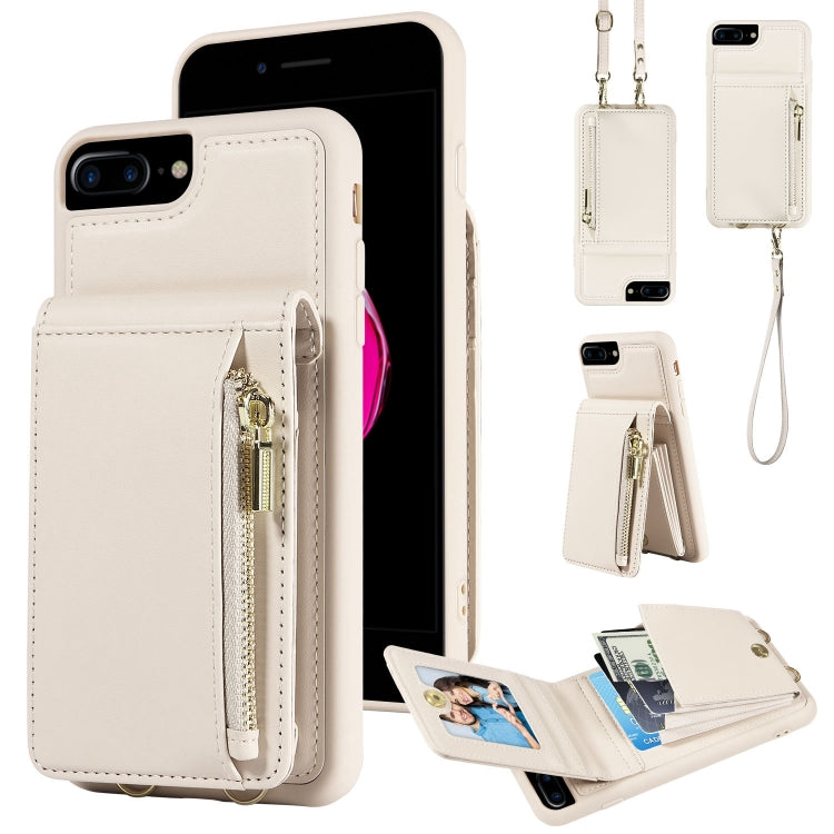 เคสโทรศัพท์หนังกระเป๋าซิปพร้อมสายคล้องไหล่ สำหรับ iPhone XS Max, สำหรับ iPhone 7 Plus / 8 Plus