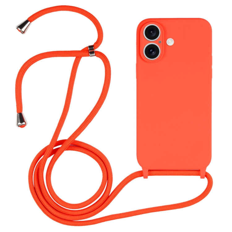 เคสซิลิโคนเหลวพร้อมสายคล้องไหล่ สำหรับ iPhone 16 Pro Max, สำหรับ iPhone 16 Pro, สำหรับ iPhone 16 Plus