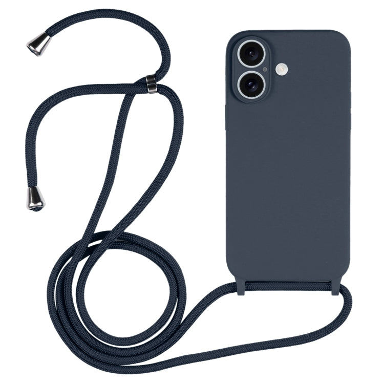 เคสซิลิโคนเหลวพร้อมสายคล้องไหล่ สำหรับ iPhone 16 Pro Max, สำหรับ iPhone 16 Pro, สำหรับ iPhone 16 Plus