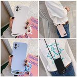 เคสซิลิโคนเหลวพร้อมสายคล้องไหล่ สำหรับ iPhone 16 Pro Max, สำหรับ iPhone 16 Pro, สำหรับ iPhone 16 Plus