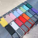 เคสซิลิโคนเหลวพร้อมสายคล้องไหล่ สำหรับ iPhone 17 Pro Max, สำหรับ iPhone 17 Pro, สำหรับ iPhone 17, สำหรับ iPhone Air