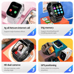 นาฬิกาอัจฉริยะ UNIWA X1S ขนาด 1.9 นิ้ว กันน้ำ IP67 4G Android 8.1 กล้องคู่ รองรับการวัดอุณหภูมิ, 1G+8G, 2G+16G