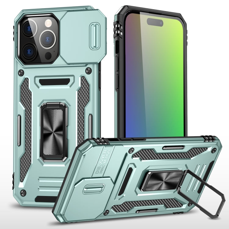 เคสโทรศัพท์เกราะ PC + TPU พร้อมชิลด์กล้อง สำหรับ iPhone 16 Pro, สำหรับ iPhone 16 Plus, สำหรับ iPhone 16, สำหรับ iPhone 15 Pro Max, สำหรับ iPhone 15 Pro, สำหรับ iPhone 15 Plus