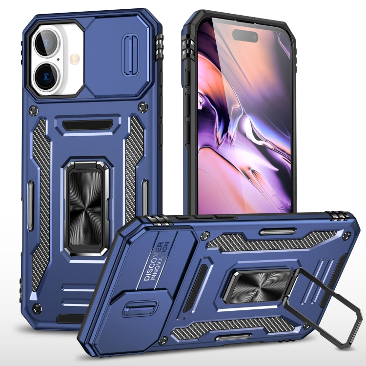 เคสโทรศัพท์เกราะ PC + TPU พร้อมชิลด์กล้อง สำหรับ iPhone 16 Pro, สำหรับ iPhone 16 Plus, สำหรับ iPhone 16, สำหรับ iPhone 15 Pro Max, สำหรับ iPhone 15 Pro, สำหรับ iPhone 15 Plus