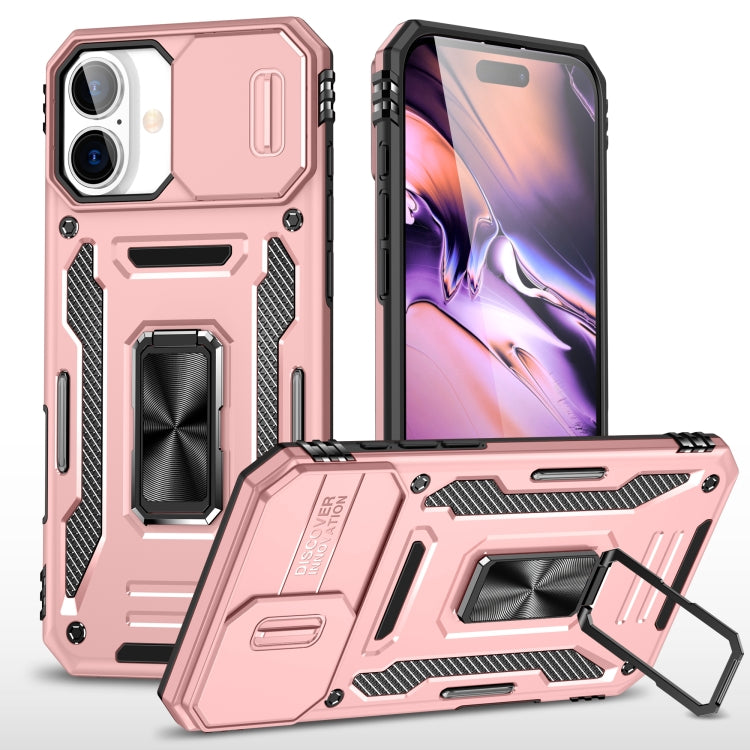 เคสโทรศัพท์เกราะ PC + TPU พร้อมชิลด์กล้อง สำหรับ iPhone 16 Pro, สำหรับ iPhone 16 Plus, สำหรับ iPhone 16, สำหรับ iPhone 15 Pro Max, สำหรับ iPhone 15 Pro, สำหรับ iPhone 15 Plus