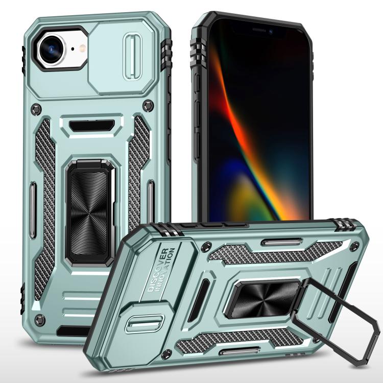 เคสโทรศัพท์เกราะ PC + TPU พร้อมชิลด์กล้อง สำหรับ iPhone 17e / 16e, สำหรับ iPhone 17 Pro Max, สำหรับ iPhone 17 Pro, สำหรับ iPhone 17, สำหรับ iPhone Air, สำหรับ iPhone 16 Pro Max